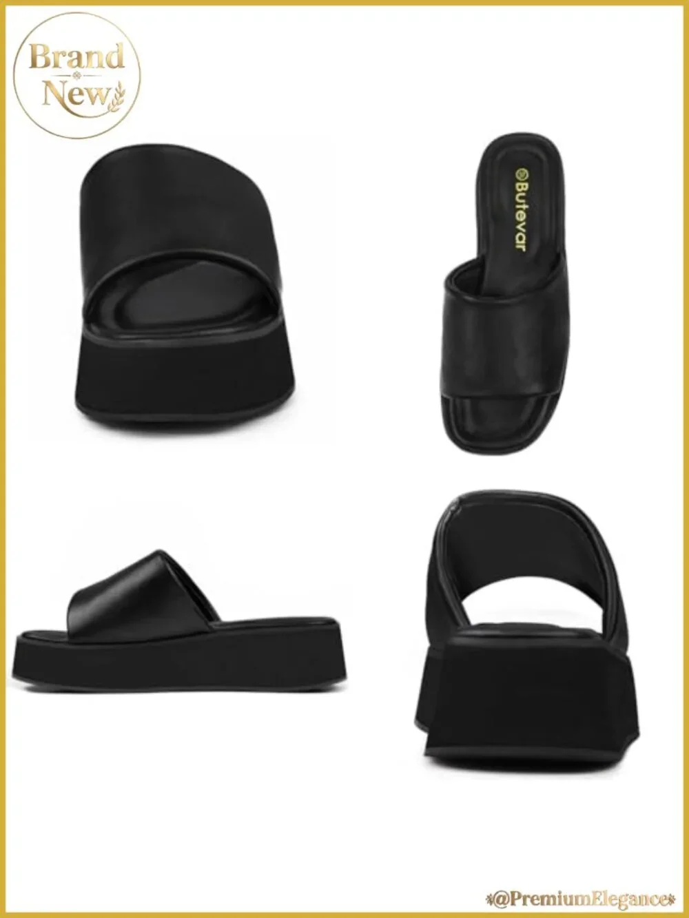 Chunky Platform Sandals for Women Comfort Open Toe Slip On Platform Slides